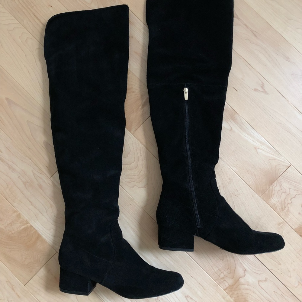 Black Suede Aldo Over The Knee Boots Size 9